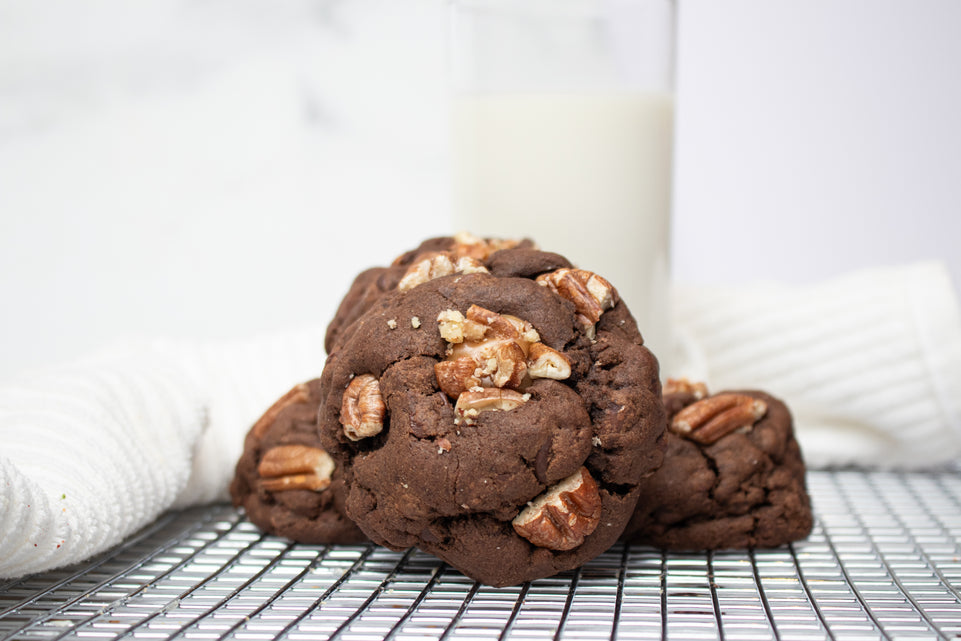 Pecan Turtle Chocolate Cookies