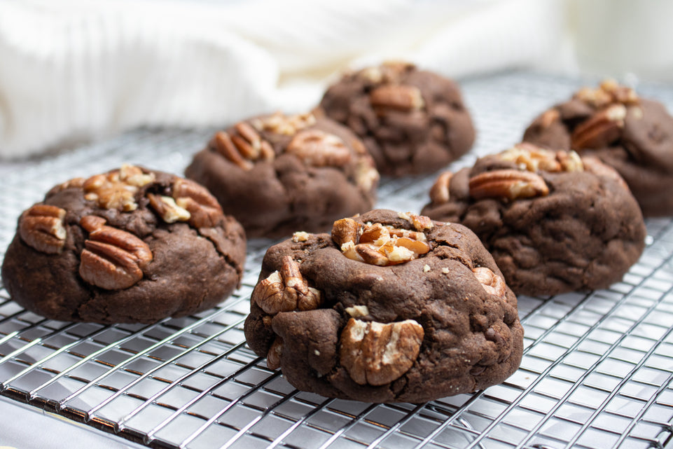 Pecan Turtle Chocolate Cookies