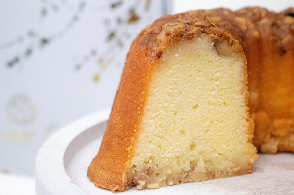 Walnut Buttered Rum Pound Cake