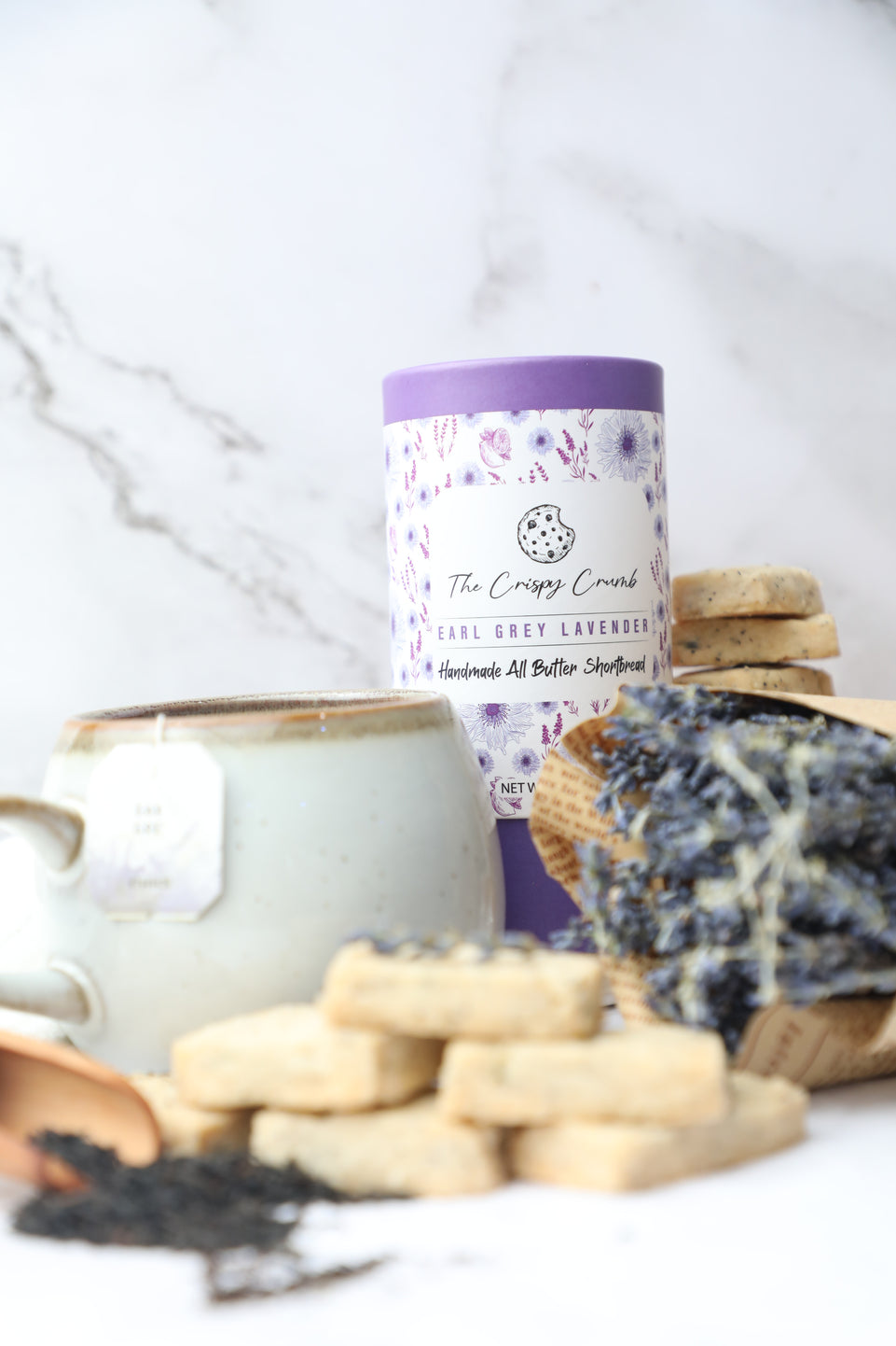 Earl Gray Lavender Shortbread Cookies