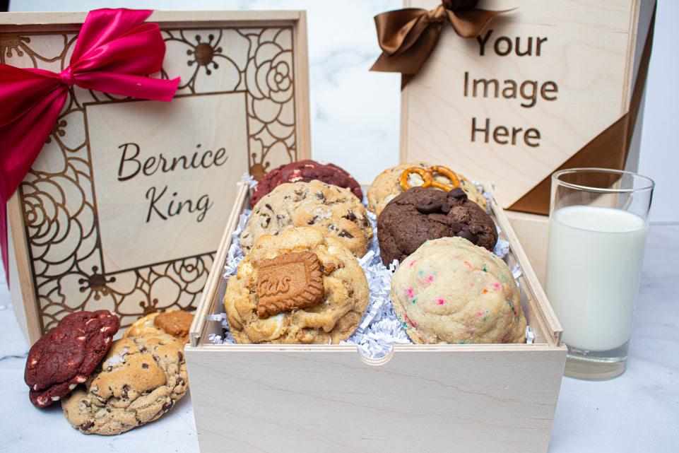 Engraved Wooden Bakery Cookie Gift Box