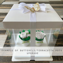 Load image into Gallery viewer, Lilac, Purple, and White Flower Cupcakes
