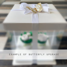 Load image into Gallery viewer, Blue and White Flower Cupcakes
