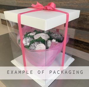 Sugar Rose Pink and White Flower Bouquet