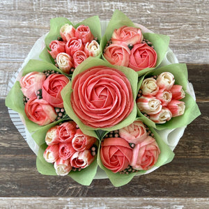 Sugar Rose Pink and White Flower Bouquet