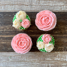Load image into Gallery viewer, Baby Pink and White Rose Cupcakes (4)
