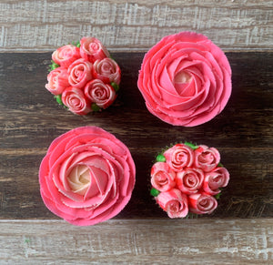 Bright Pink and White Flower Cupcakes (4)