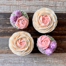 Load image into Gallery viewer, Lilac, Pink &amp; White Rose Cupcakes Intricate (4)
